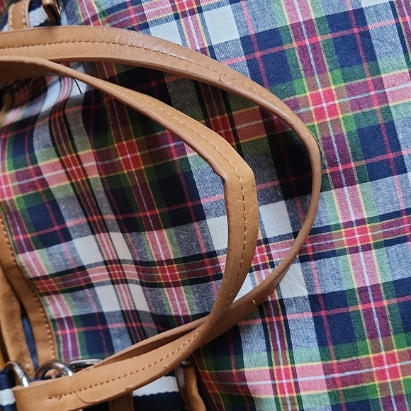 Tommy Hilfiger multicolored plaid tote bag - Picture 4 of 12